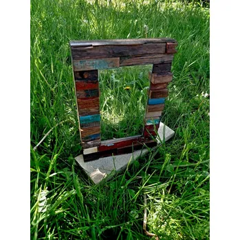 Zrcadlo ShipWood LOMBOK B - Zrcadlo obložené dřevem, 290 x 210 mm