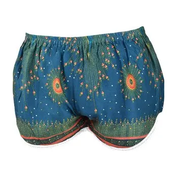 Dámské kraťasy Kraťasy DAO, petrolejové, paví pera