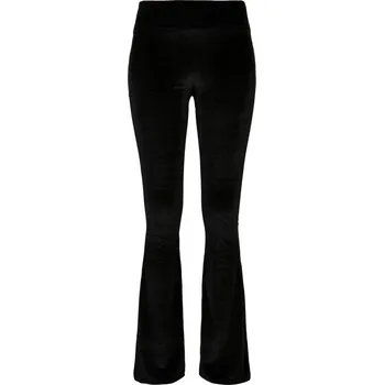 Dámské legíny Ladies High Waist Velvet Boot Cut Leggings - black M