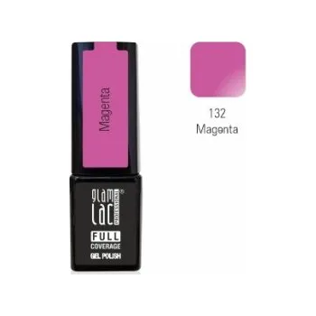 Umělé nehty GlamLac Gel lak fialový - 132 Magenta 6 ml