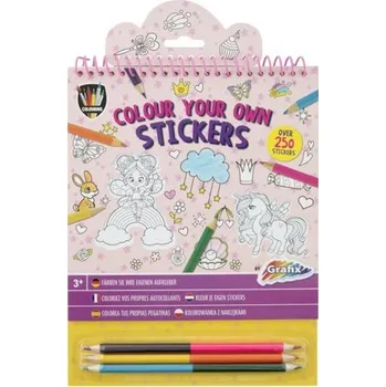 Pastelka Samolepky k vymalování 250ks +oboustranné pastelky