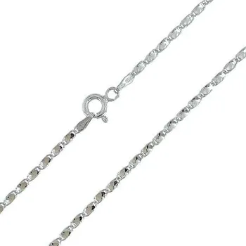 Řetízek Stříbrný řetízek článkový kroucený délka řetízku 42cm