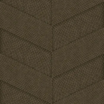 Tapeta Origin Vliesová tapeta hnědá, parketový vzor kůže 347794, Luxury Skins, Origin, velikost 0,53 x 10,05 m
