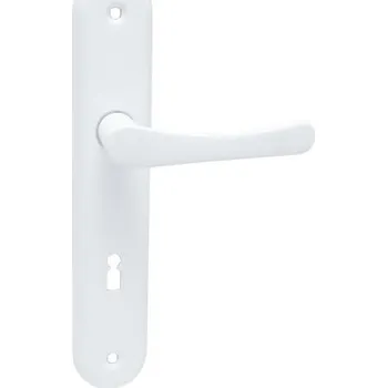 Dveřní kování MP-KOVÁNÍ Interiérová klika MICHAELA hliníková / BÍLÁ štítové kování