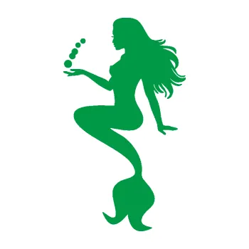 Samolepící dekorace Mořská panna 005 levá s bublinkami (12 - zelená) SAMOLEPKA NA AUTO, NÁLEPKA, FÓLIE, POLEP, TUNING, VLASTNÍ TEXT, TISK, AUTOSAMOLEPKY.cz, POLEPY, OBRÁZEK, LOGO, 3D STICKERS