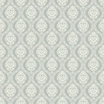 Tapeta York Šedozelená předklížená tapeta, damaškový vzor DM5028, Damask, York, velikost 0,52 x 10 m