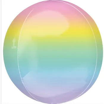 Fóliový balónek - ombre míč, vícebarevný
