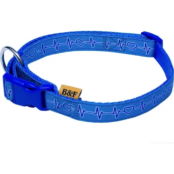 Obojek pro psa BAFPET Popruhové obojky EKG Barva: Modrá, Rozměr: 25mm x 40-66cm 18102E