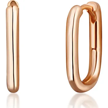 Náušnice Stříbrné zlacené oválné náušnice