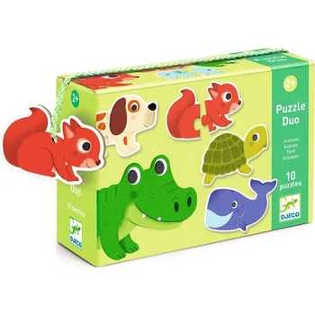 Djeco Puzzle Duo Zvířátka 20 dílků