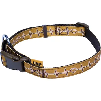 Obojek pro psa BAFPET Popruhové obojky EKG Barva: Hnědá, Rozměr: 25mm x 40-66cm 18102E