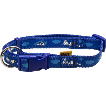 Obojek pro psa BAFPET Popruhové obojky ANDĚL&ĎÁBEL Barva: Modrá, Rozměr: 25mm x 40-66cm 18102AD