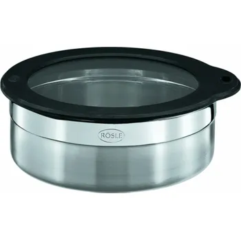 Hrnec Hrnec na pěstování s poklicí, 1,2 litru, nerez/stříbrný silikon