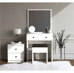 Sada toaletního a nočního stolku Ophelia bílá