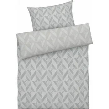 Povlečení KSTL 2-dílné oboustranné ložní povlečení Renforcé grafika/šedá140x200, 70x90 cm