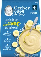 GERBER For Baby Cereal mléčná kaše na dobrou noc 4 m+ 230 g banánová