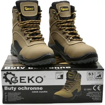 Pracovní obuv Bezpečnostní obuv kožená vysoká S3 SRC vel. 45 GEKO