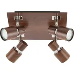 Rabalux bodové svítidlo Merkur GU10 4x MAX 50W hnědočerná, textura dřeva 6008