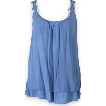 Tílko do "V" 8025 Itálie barva: modrá jeans