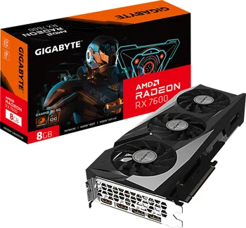 Grafická karta Gigabyte Gaming Radeon RX 7600 OC 8 GB (GV-R76GAMING OC-8GD)