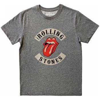 Pánské oblečení Merch The Rolling Stones: The Rolling Stones Unisex T-shirt: Biker Tongue (xx-large) XXL