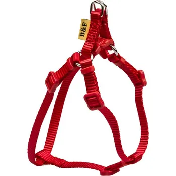 Postroj pro psa BAFPET Popruhové kšíry JEDNOBAREVNÉ Barva: Červená, Rozměr: 10mm x OH 26-38cm 18411J