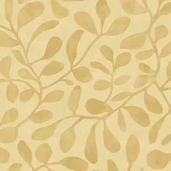 Tapeta Eijffinger Okrová vliesová tapeta, rostliny, větvičky, listy 318034, Twist, Eijffinger, velikost 0,52 x 10 m