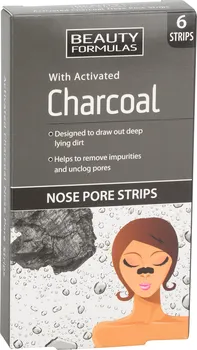 Pleťová maska Beauty Formulas Charcoal Nose Pore Strips 6 ks