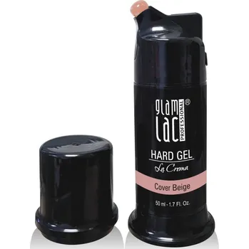 Umělé nehty GlamLac Stavební UV/LED Hard Gel Cover Beige PUMP 50ml