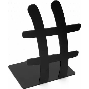 Interex design Držák na knihy HASTAG 2 / Černý matný