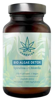 Přírodní produkt Herbalus BIO Algae Detox Spirulina + Chlorella 500 mg 240 tbl.