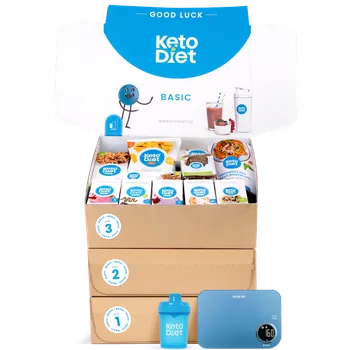 Keto dieta KetoDiet Kompletní keto dieta Basic 1. + 2. + 3. krok na 6 týdnů 154 porcí