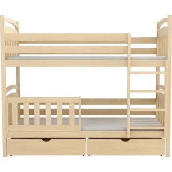 Postel Nabytek-dreveny.cz WOOD 3 patrová postel 80x200 cm masiv Barva postele: Přírodní provedení