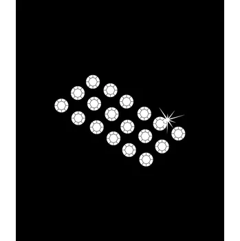 Nažehlovací motivy z kamínků - obdélník