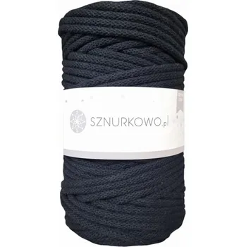 Příze Sznurkowo šňůry 5 mm - černá
