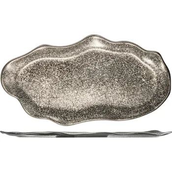 Eisch GOLD RUSH Podnos 48 cm platinový