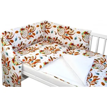 Baby Nellys 3-dílná sada Mantinel s povlečením - Lapač snů - bílá, 135x100, Velikost povlečení 135x100