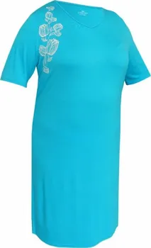 Dámské šaty Dámské šaty, krátký rukáv NASILA 881 tyrkysová 3XL