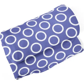 deka Sablio Deka Bílé kruhy na modré - 190x140 cm