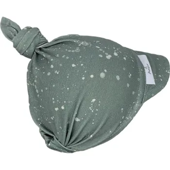 Šátek Mimilove Bavlněný dětský šátek s kšiltem 6-18m. Oceán Tečky