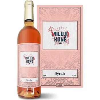 Víno Sablio Růžové víno Miluji koně: 0,75 l