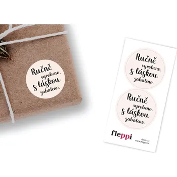 Fleppi Dárkové samolepky Ručně vyrobeno | 2ks