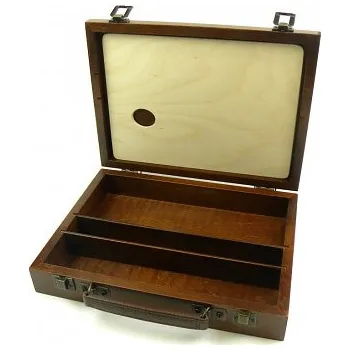 Školní kufřík Luxusní dřevěný kufřík na barvy malý (Luxusní dřevěný kufřík na barvy malý)