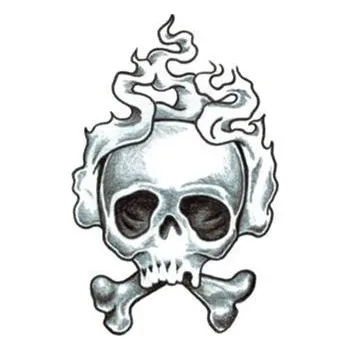 Odstranitelné tetování Kouřící lebka - tribal nalepovací tetování