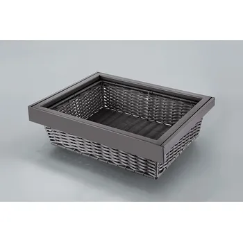 StrongWire proutěný koš, s rámem a tlumeným výsuvem, 900mm, hnědý (StrongWire proutěný koš, s rámem a tlumeným výsuvem, 900mm, hnědý)