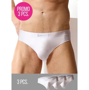 Slipy 3PACK- Pánské bezešvé slipy MAN Intimidea Barva: BIANCO promo, Velikost: L/XL