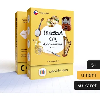 Pexeso Kateřina Hrabíková Třísložkové karty - hudební nástroje