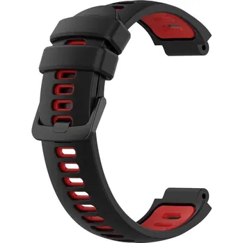 eses Silikonový řemínek pro Garmin - Černo červený, 15 mm