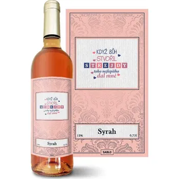 Víno Sablio Růžové víno Když Bůh stvořil strejdy: 0,75 l