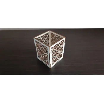 Svícen Dřevěný stojánek, svícen - vlnka